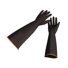 Guante de jebe látex negro calibre 35