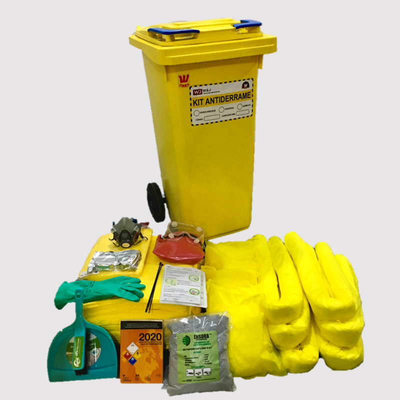 Kit Para Derrame Químico Contenedor 120L