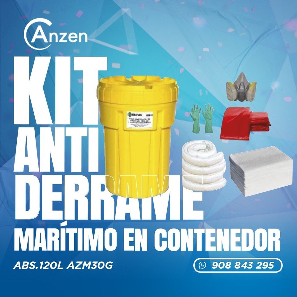 Kit Antiderrame Maritimo en contenedor ABS.120L AZM30G