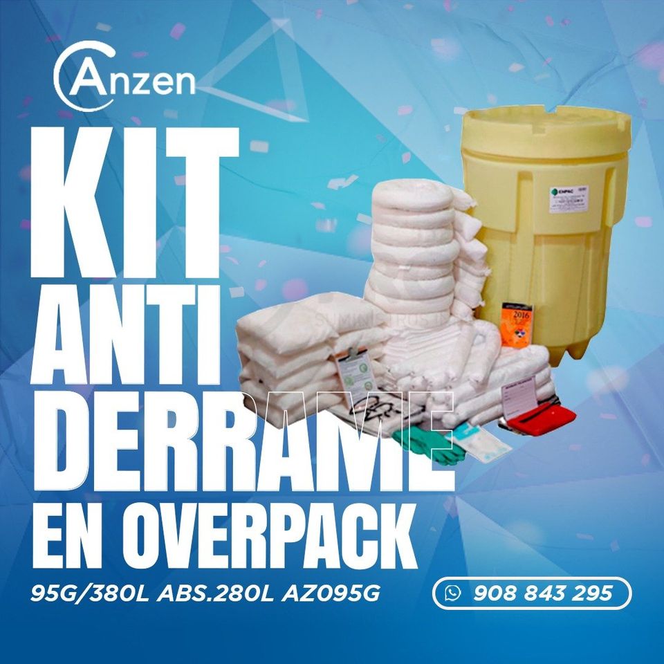 Kit antiderrame para hidrocarburos en overpack 95G 380 litros ABS.280 AZ095G